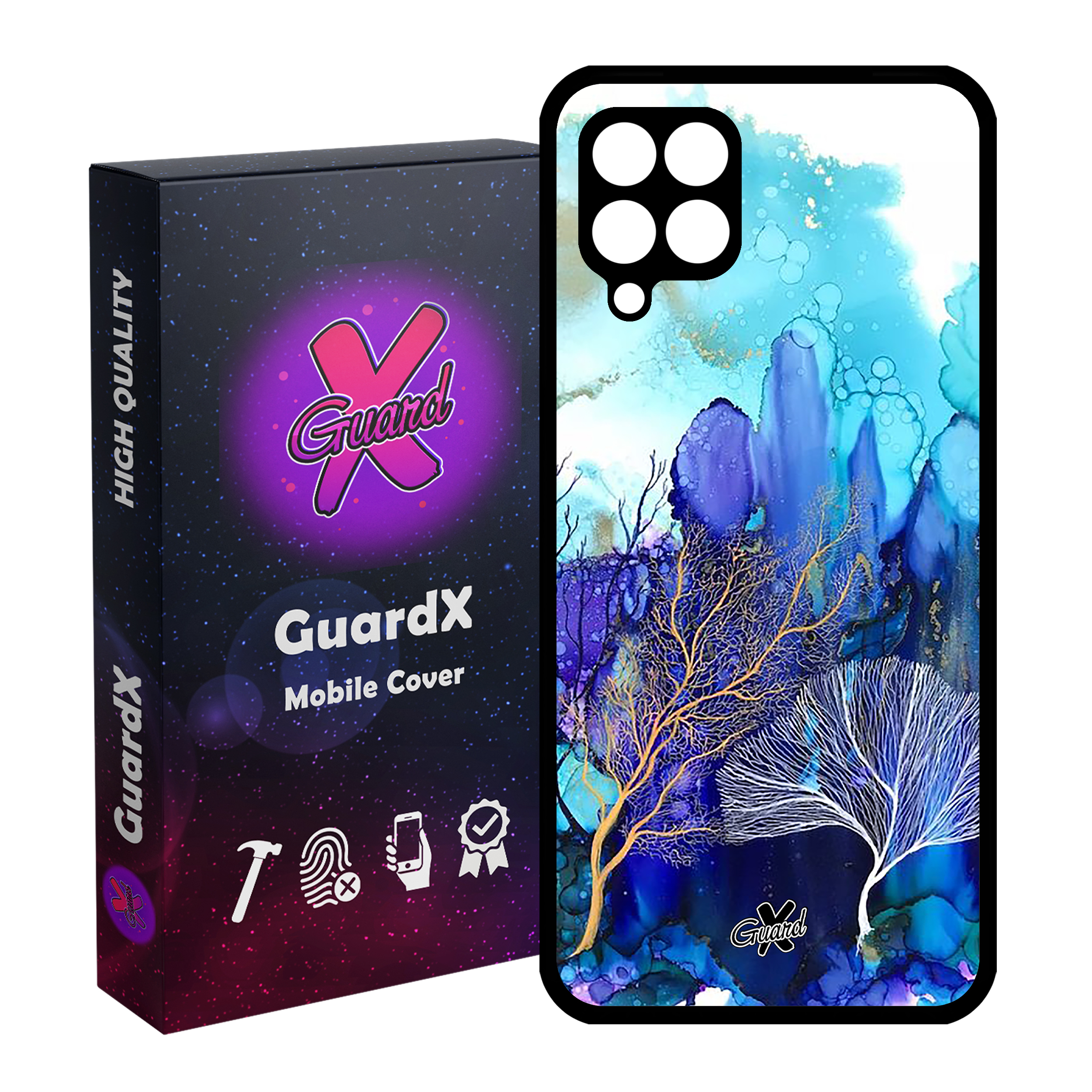 کاور گارد ایکس طرح آبرنگی مدل Glass10292 مناسب برای گوشی موبایل سامسونگ Galaxy A12