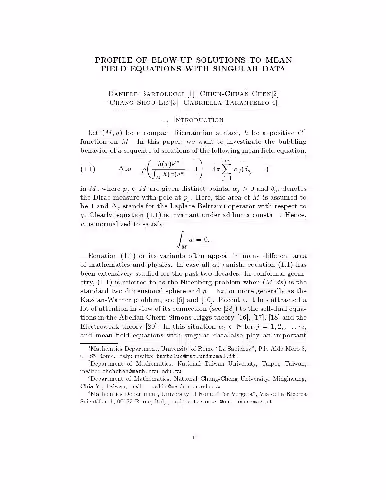 خرید و دانلود نسخه کامل کتاب Profile of blow-up solutions to mean field equations with singular data