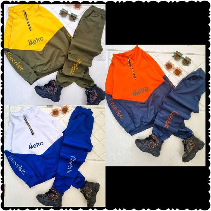 بلوز و شلوار پسرانه و دخترانه دورس پاییزه اسپرت شیک سایز50تا60