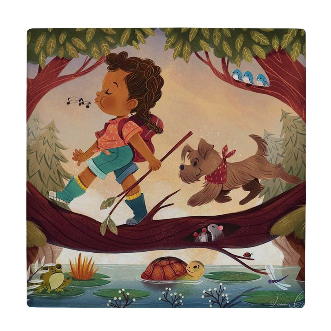  زیر لیوانی طرح گردش در جنگل کد    3529988_1340