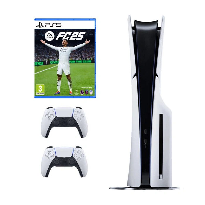 کنسول بازی سونی PlayStation 5 Slim ظرفیت 1 ترابایت | همراه دسته اضافه   بازی FC 25 - ظرفیت 3