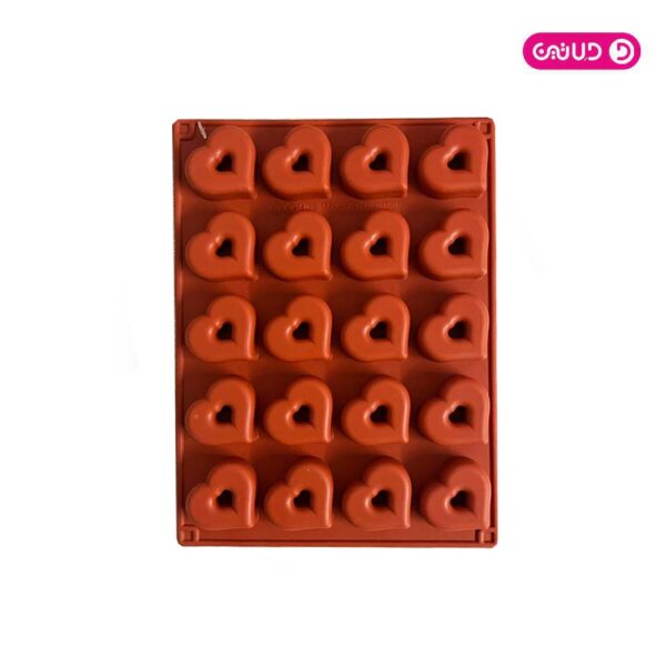 قالب سیلیکونی مینی دونات قلب 20 خانه