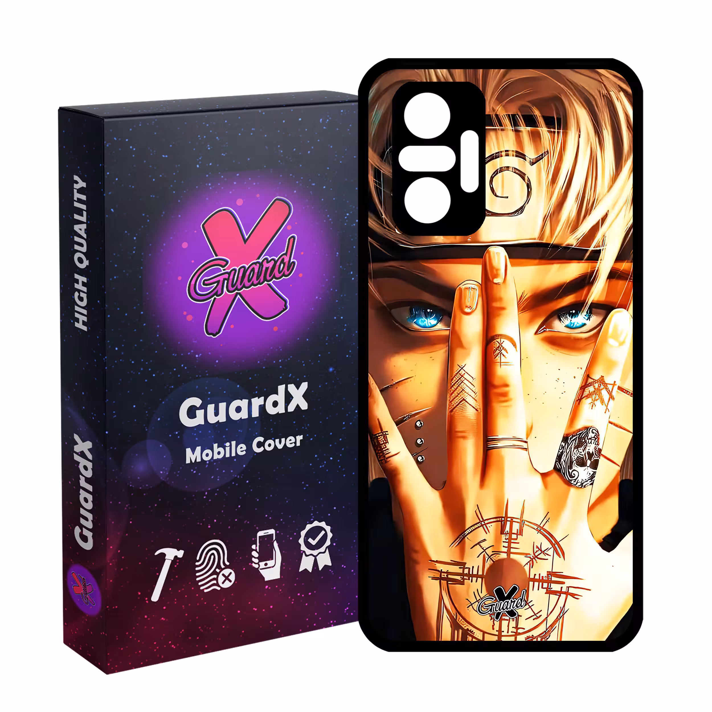 کاور گارد ایکس طرح Naruto Anime مدل Glass10452 مناسب برای گوشی موبایل شیائومی Redmi Note 10 Pro/Note 10 Pro Max