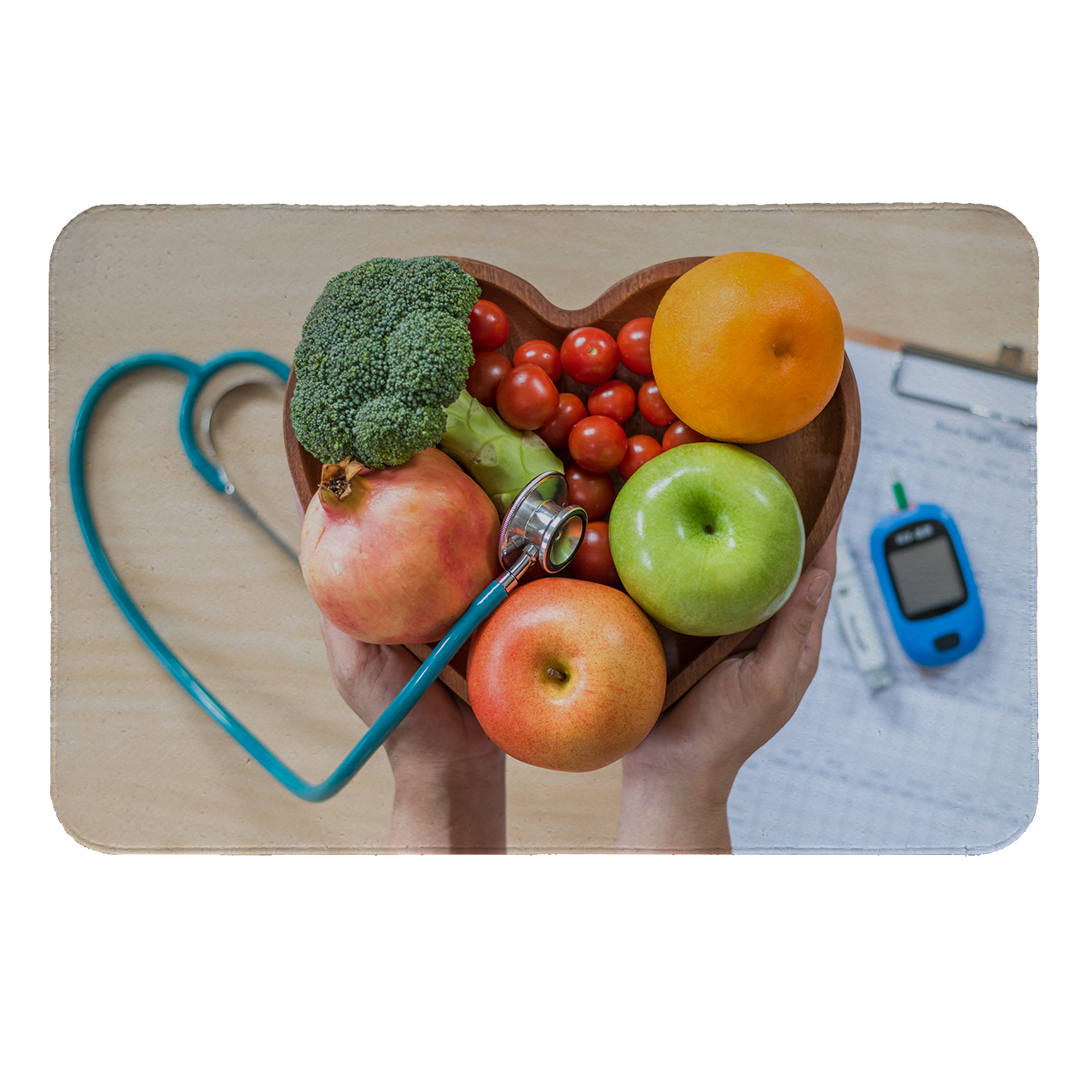 زیرقابلمه ای طرح غذای سالم کد 6344