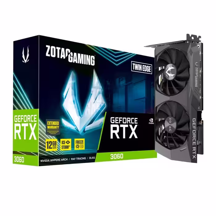 کارت گرافیک Zotac Gaming GeForce RTX3060 Twin Edge 12GB GDDR6 192Bit