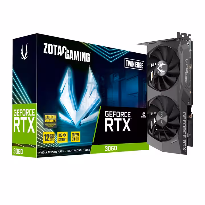 کارت گرافیک Zotac Gaming GeForce RTX3060 Twin Edge 12GB GDDR6 192Bit