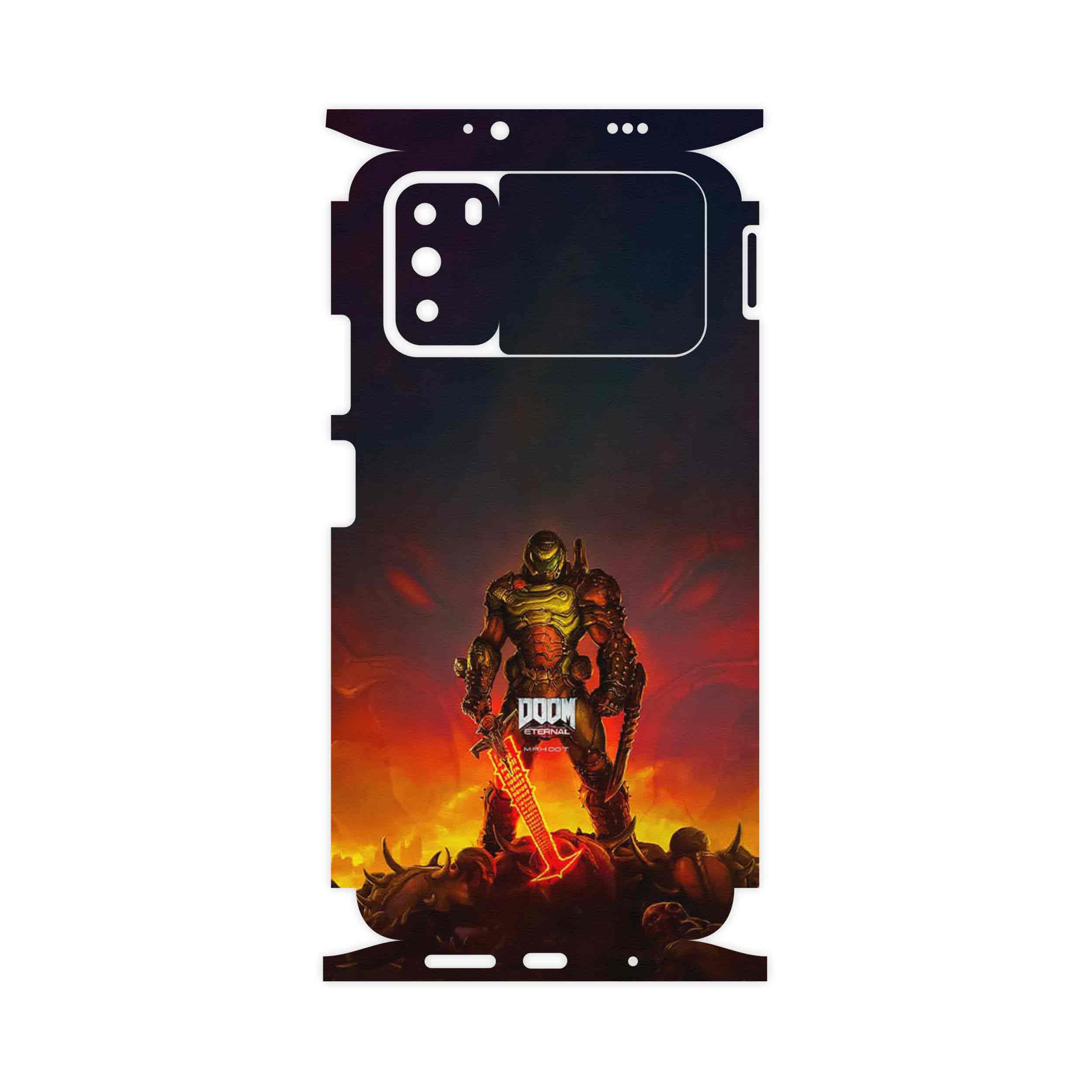 برچسب پوششی ماهوت مدل DOOM Game Series-FullSkin مناسب برای گوشی موبایل شیائومی Poco M3