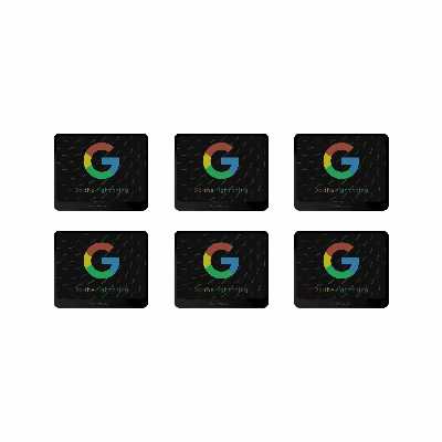 زیر لیوانی ماهوت مدل Google-Logo بسته 6 عددی