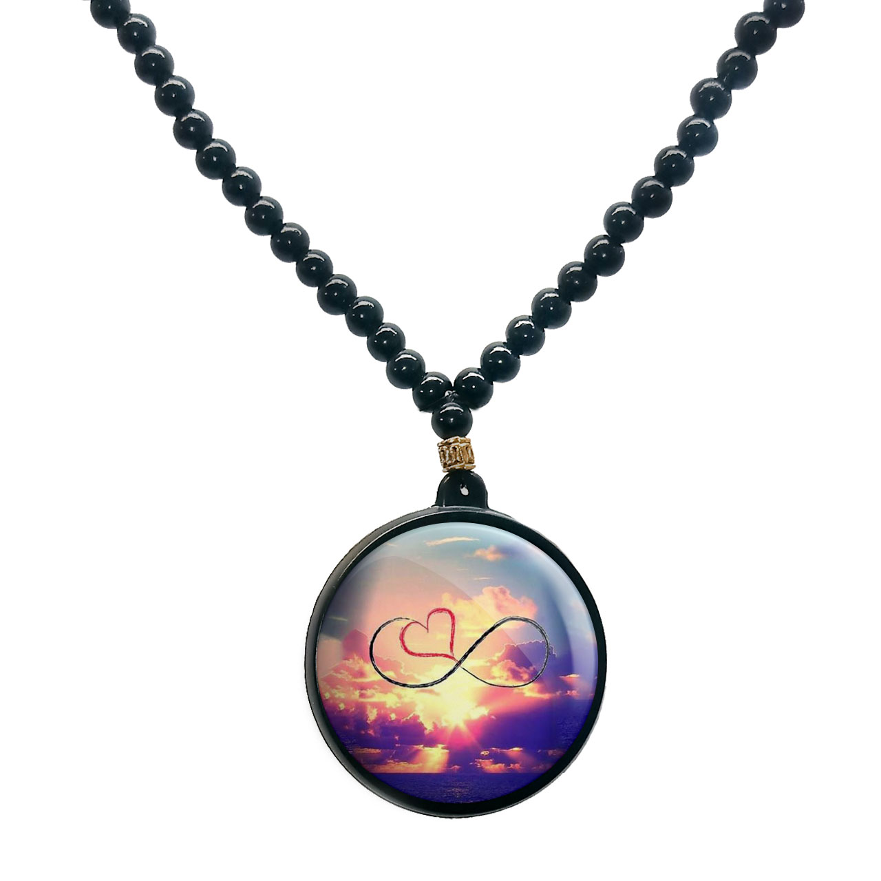 گردنبند پرمانه طرح عاشقانه کد pmd.5427 مدل دو طرفه