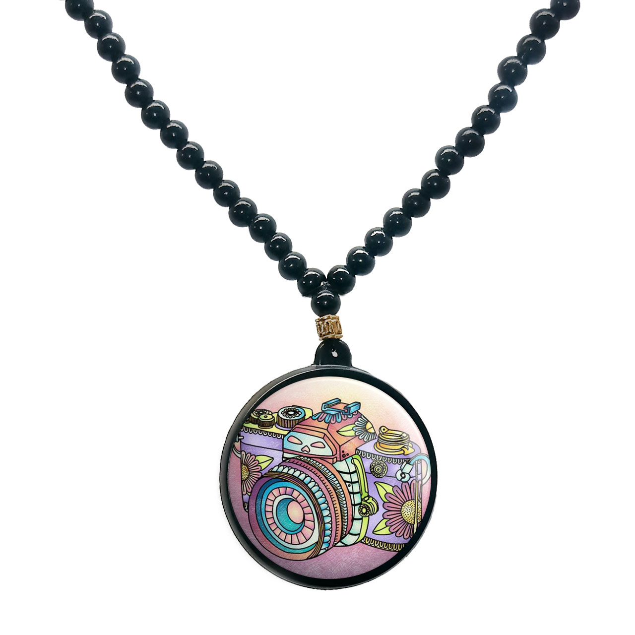 گردنبند پرمانه طرح عکاس کد pmd.5217مدل دو طرفه