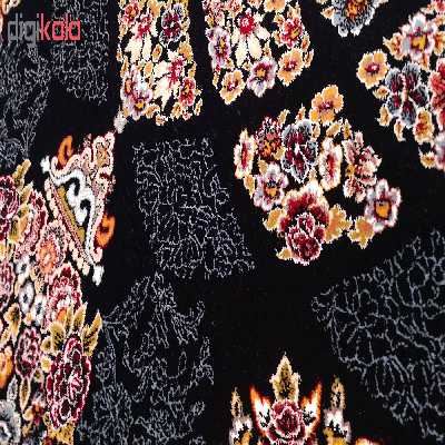 فرش ماشینی زمرد مشهد مدل دیبا زمینه سورمه ای