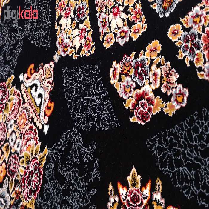 فرش ماشینی زمرد مشهد مدل دیبا زمینه سورمه ای