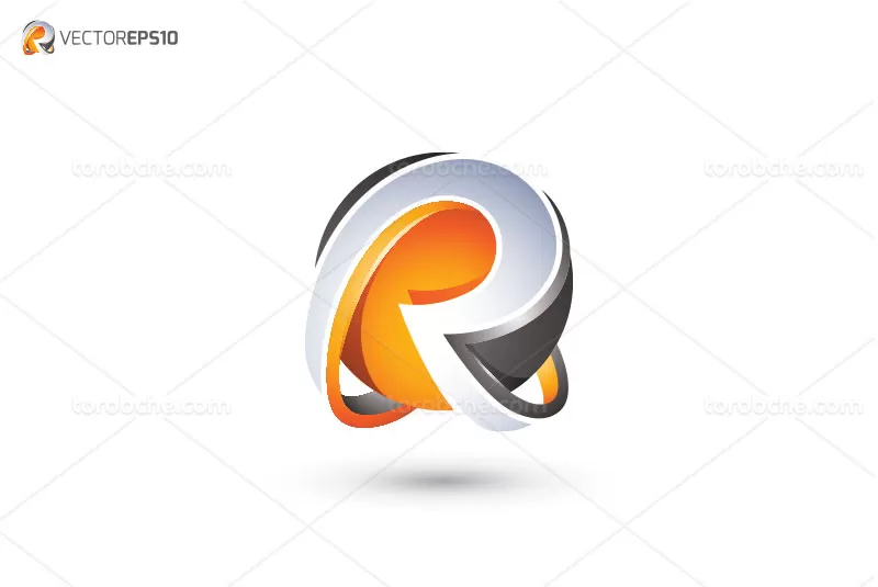 وکتور لوگو حرف R خلاقانه | گرافیک با طعم تربچه