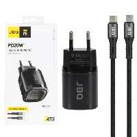 شارژر دیواری 20 وات فست و PD دو پورت جی بی کیو مدل HC-DP20 همراه با کابل Type-C