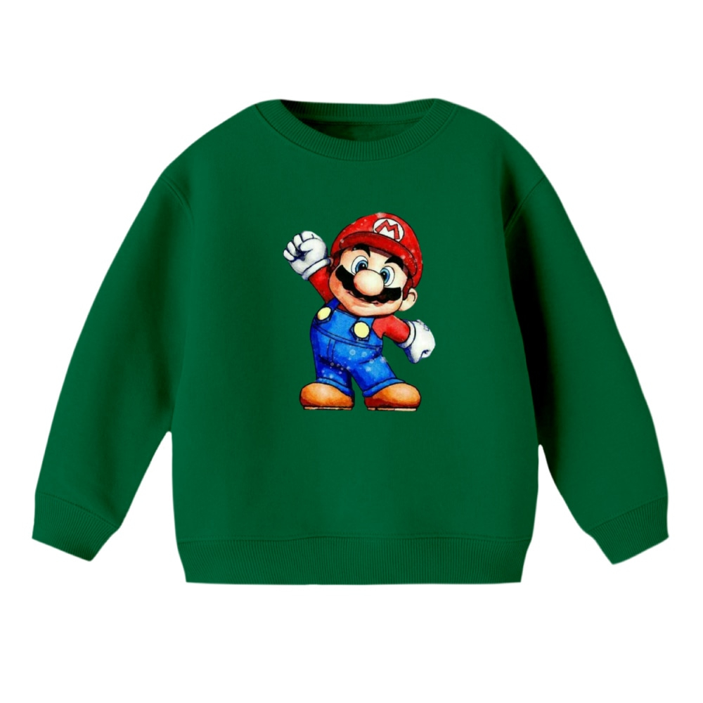 سویشرت بچگانه مدل ماریو کد 8 رنگ سبز