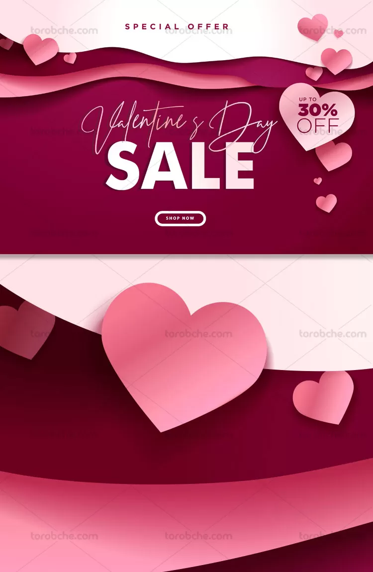 وکتور بکگراند و پس زمینه روز ولنتاین | گرافیک با طعم تربچه