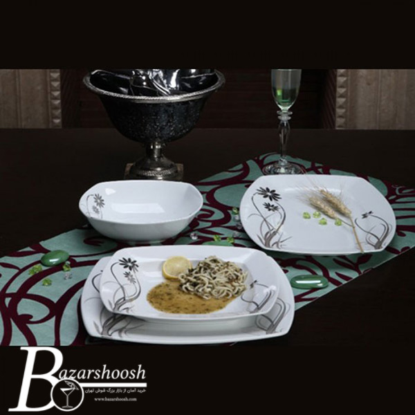 سرویس چینی غذاخوری 107پارچه تقدیس طرح فردیس 12نفره کوئین