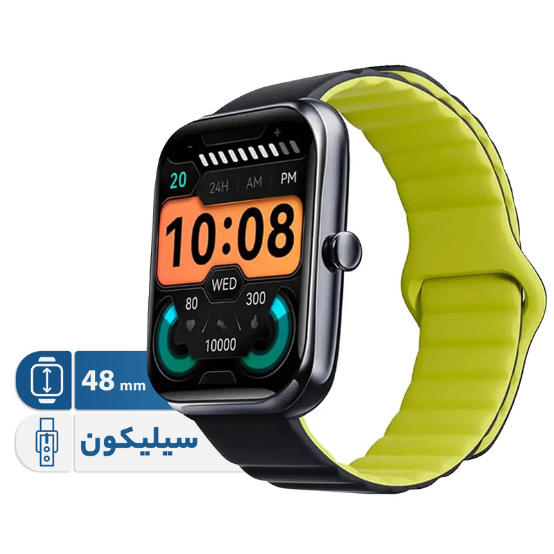 ساعت هوشمند 48 میلی متری هایلو مدل RS4 Max با بند سیلیکونی | کالا مکس