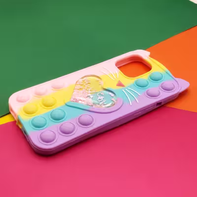 کاور مدل فیجت گربه کد 01 مناسب برای گوشی موبایل اپل Iphone 12 / 12 Pro 