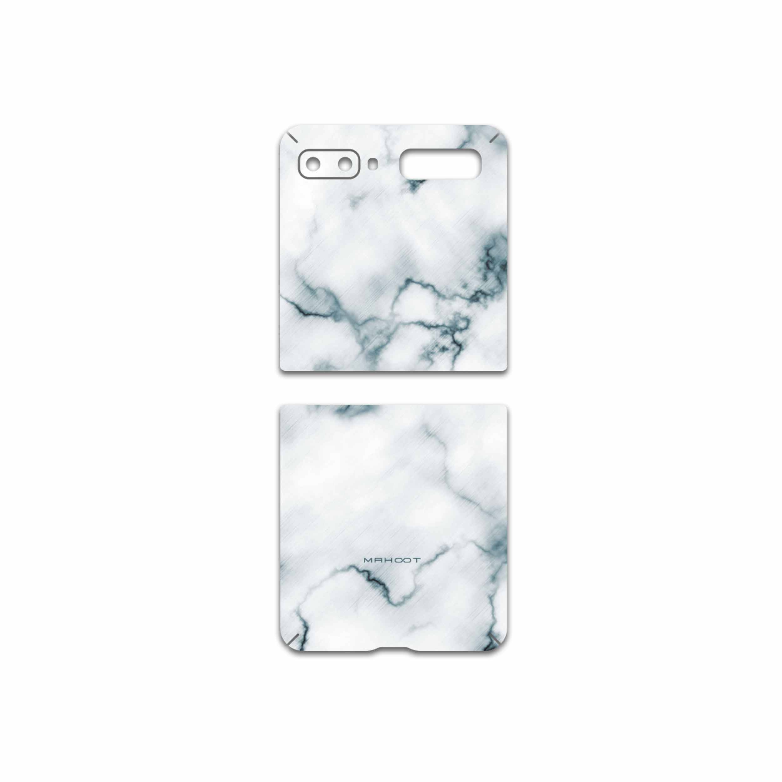 برچسب پوششی ماهوت مدل Blanco-Smoke-Marble مناسب برای گوشی موبایل سامسونگ Galaxy Z Flip