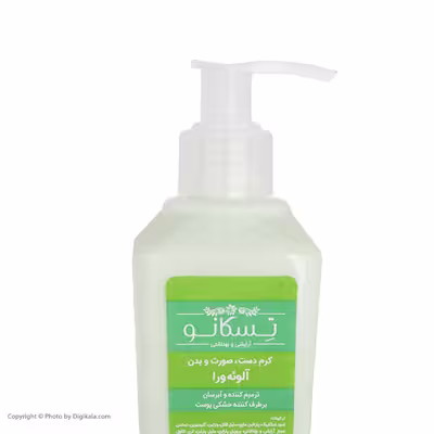 کرم آبرسان تسکانو مدل Aloevera حجم 200 میلی لیتر