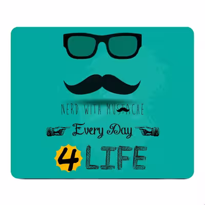 ماوس پد طرح Mustache مدل W11