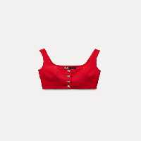 تاپ زنانه زارا BUSTIER TOP WITH RHINESTONE BUTTONS | تهران زارا TehranZara