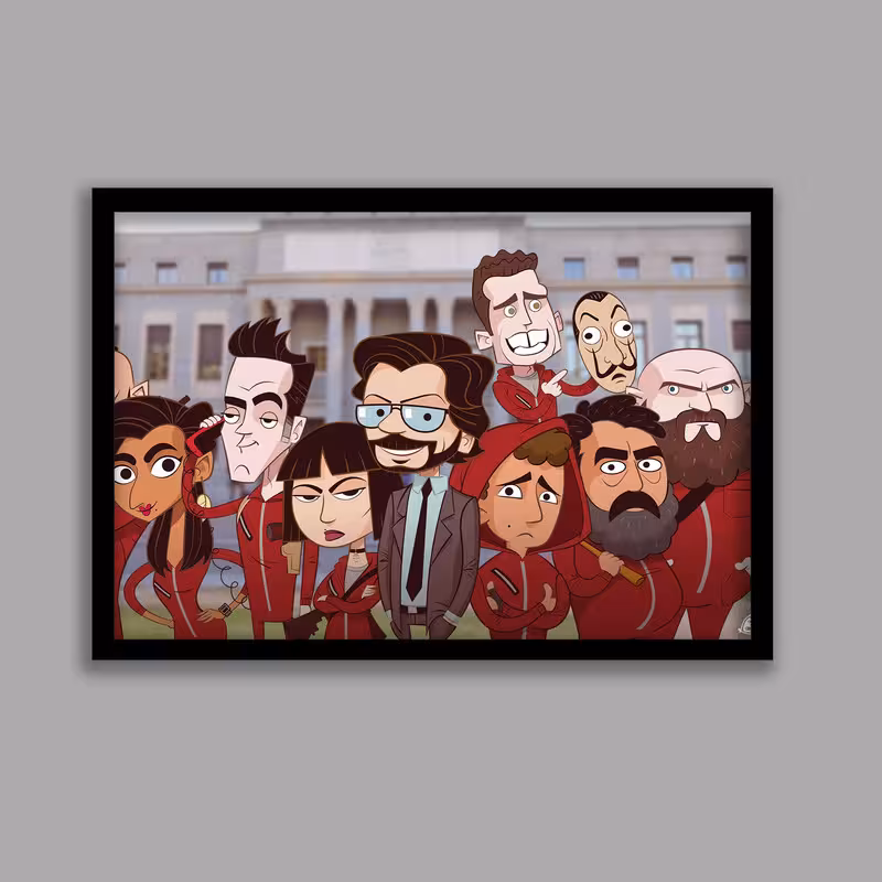 تابلو مدل سریال خانه کاغذی Money Heist کد LA-G10646-2