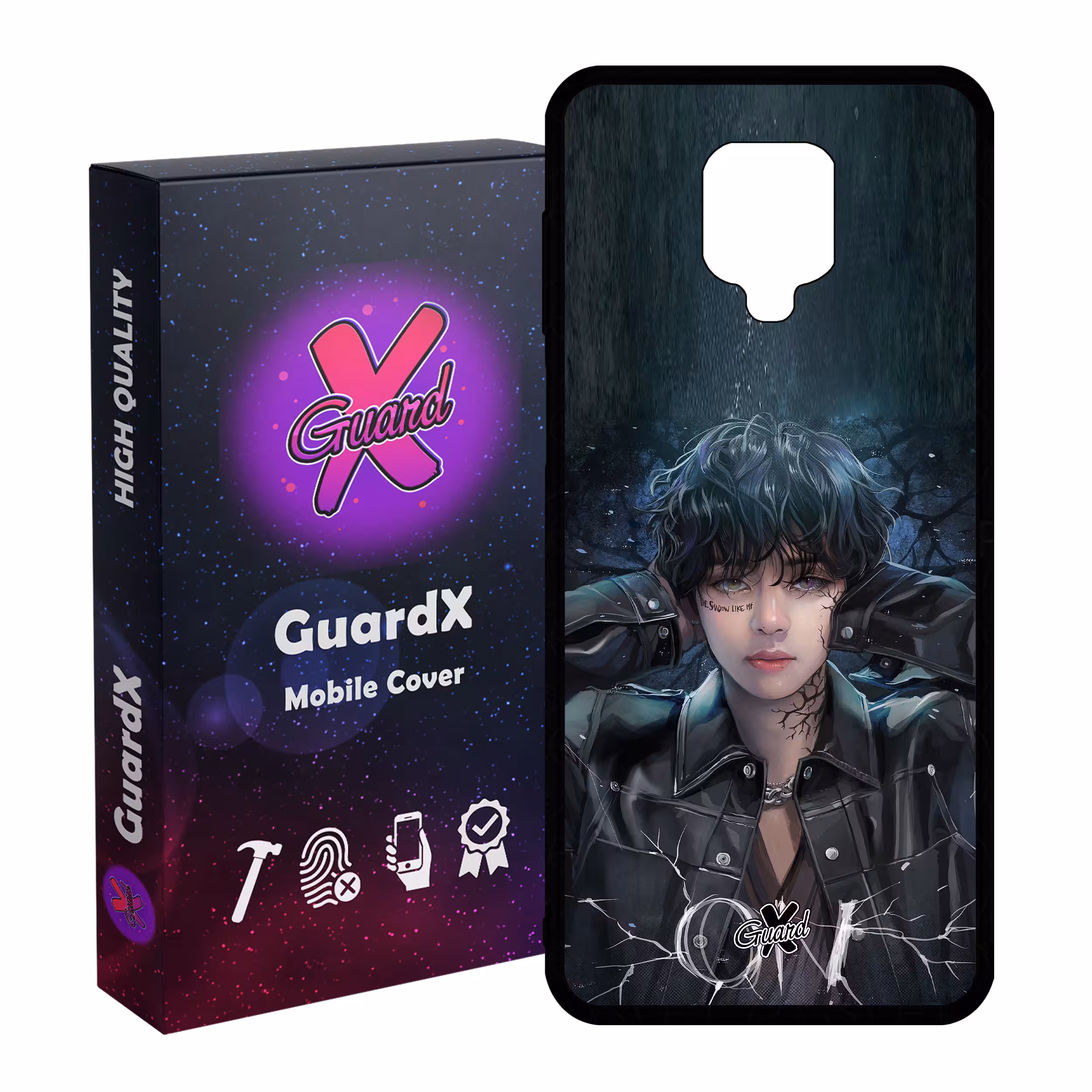 کاور گارد ایکس طرح Girl مدل Glass10374 مناسب برای گوشی موبایل شیائومی Redmi Note 9S / Note 9 Pro / Note 9 Pro Max