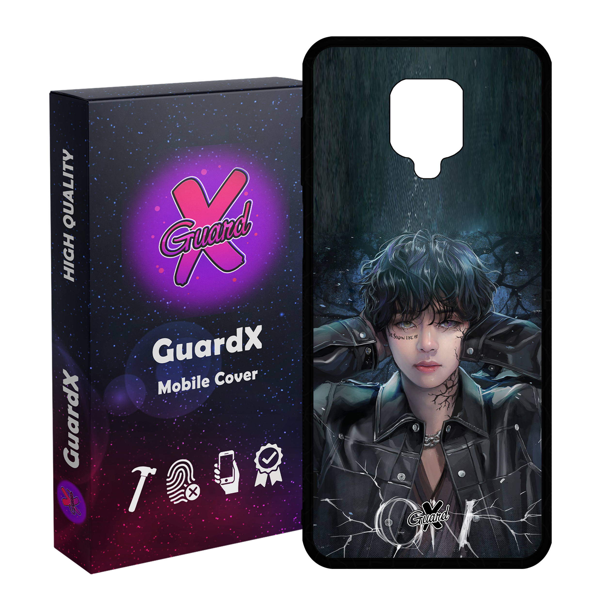 کاور گارد ایکس طرح Girl مدل Glass10374 مناسب برای گوشی موبایل شیائومی Redmi Note 9S / Note 9 Pro / Note 9 Pro Max