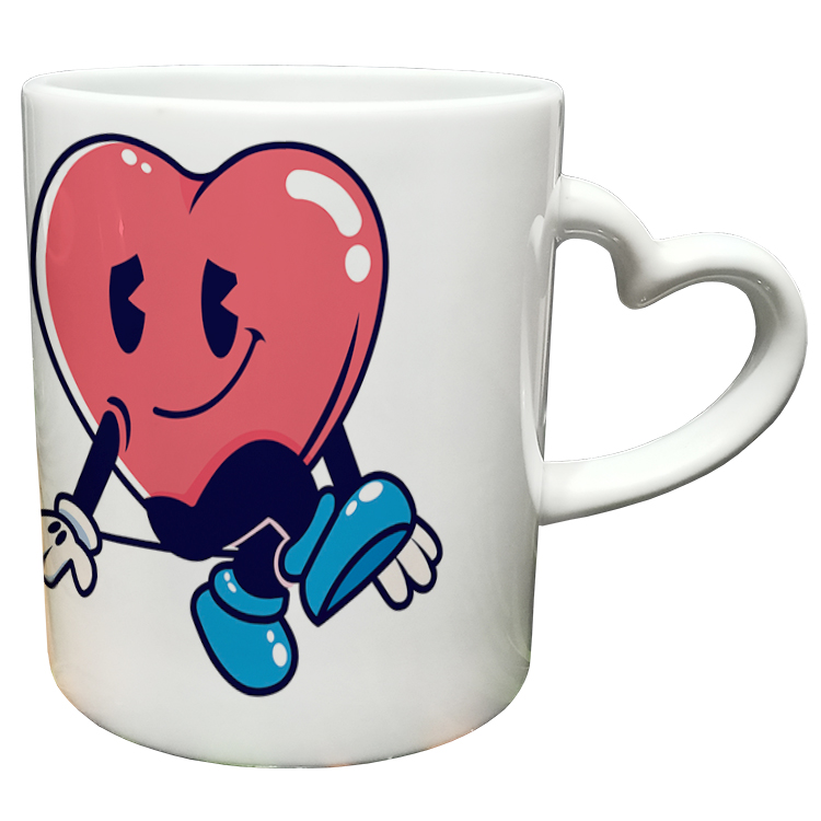 ماگ مدل دسته قلبی طرح عاشقانه کد 217