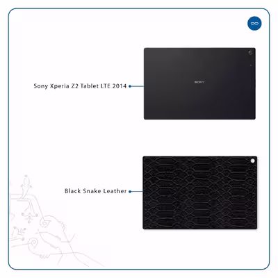 برچسب پوششی ماهوت مدل Black-Snake-Leather مناسب برای تبلت سونی Xperia Z2 Tablet LTE 2014