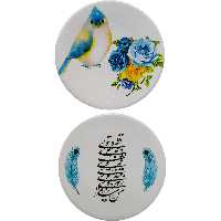 بشقاب دیوارکوب سفالی مدل شعر عاشقانه کد 7 مجموعه 2 عددی