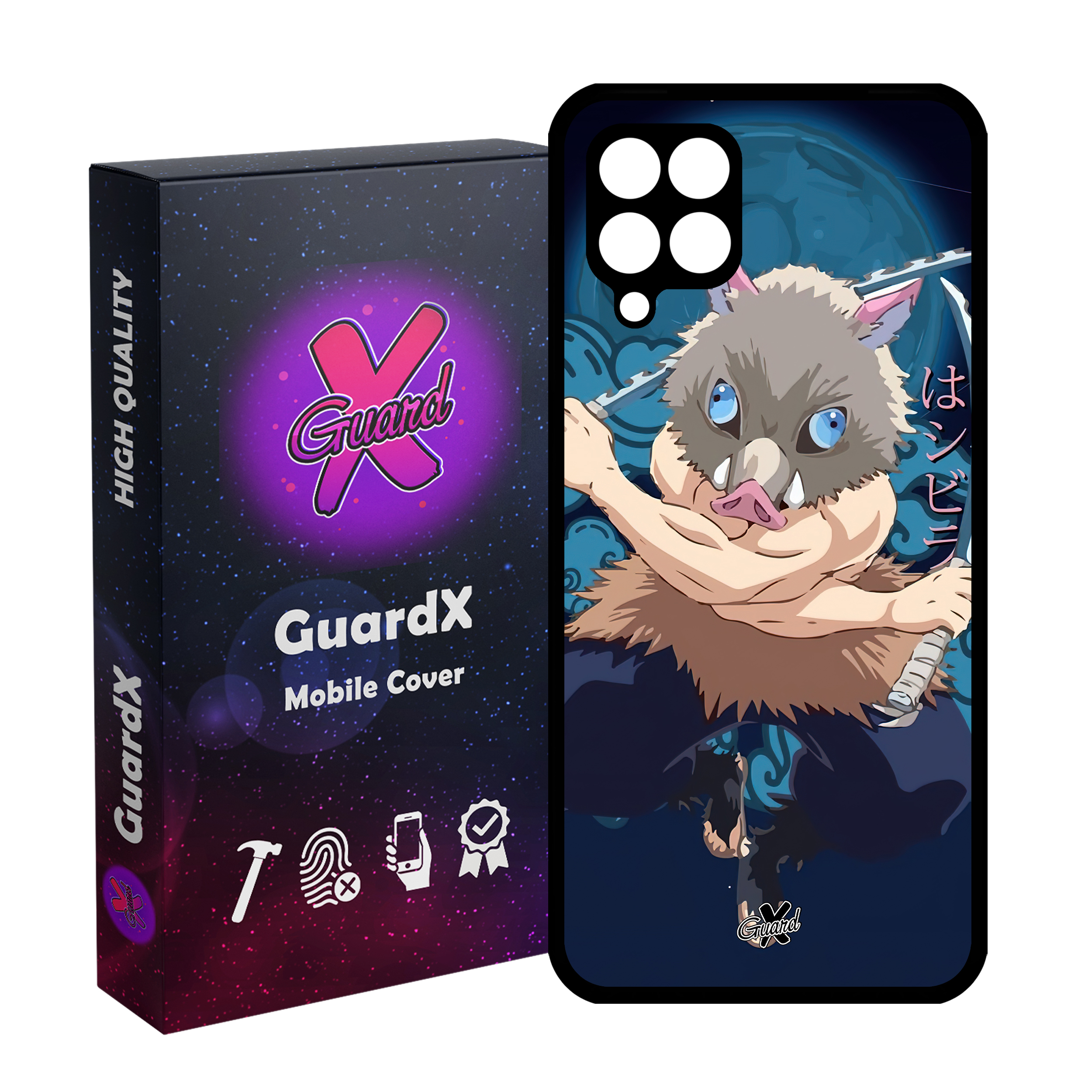 کاور گارد ایکس طرح شیطان کش انیمه مدل Glass10560 مناسب برای گوشی موبایل سامسونگ Galaxy M32 4G/M22 4G/F22