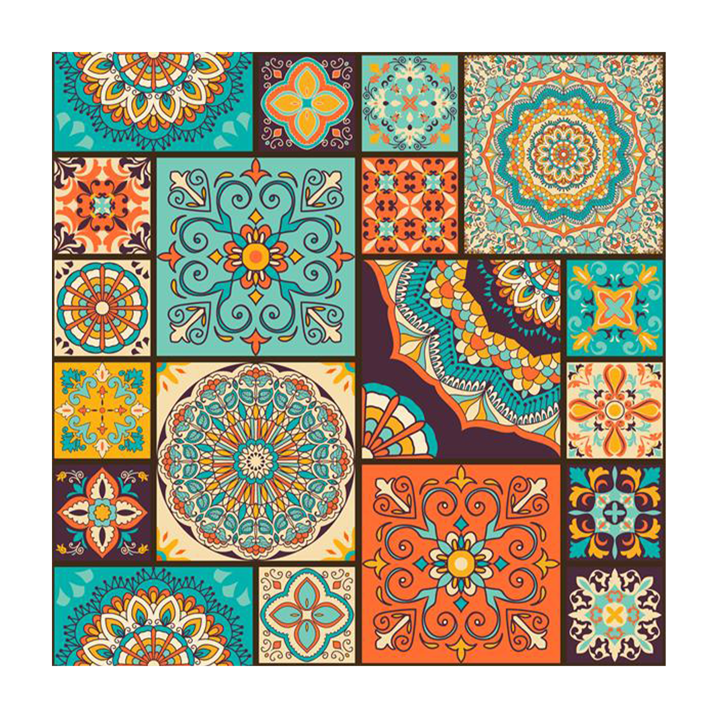 کاشی گلاک مدل اسلیمی طرح سنتی ایرانی کد TT119