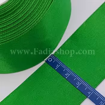 روبان 40 ساتن سبز سیدی روشن