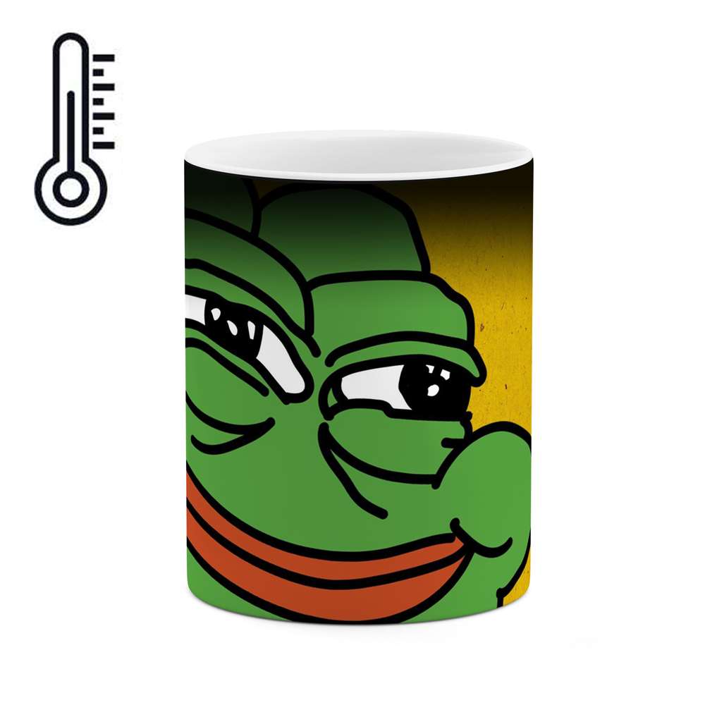 ماگ حرارتی طرح Pepe the frog استیکر مدل mgph12569