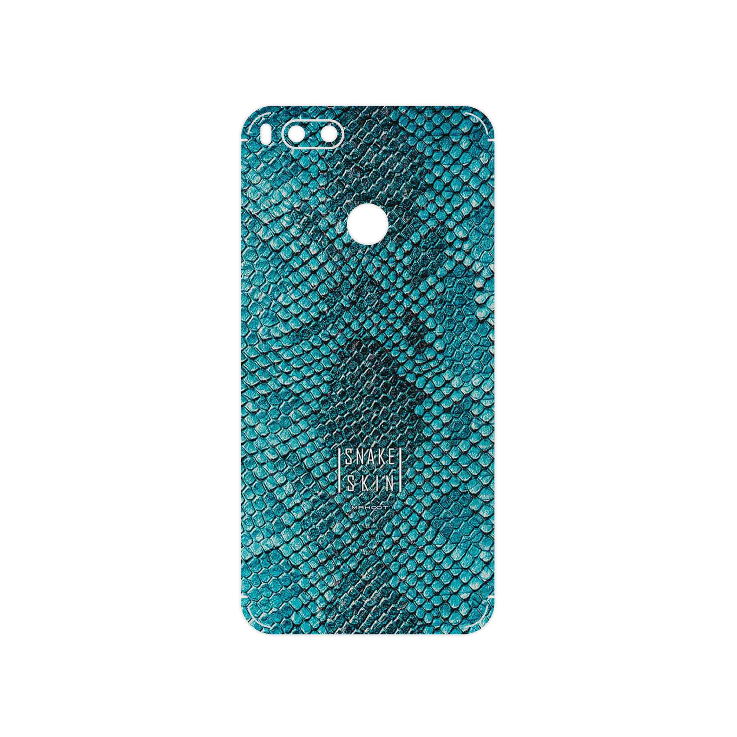 برچسب پوششی ماهوت مدل Blue Snake Skin مناسب برای گوشی موبایل شیائومی Mi A1