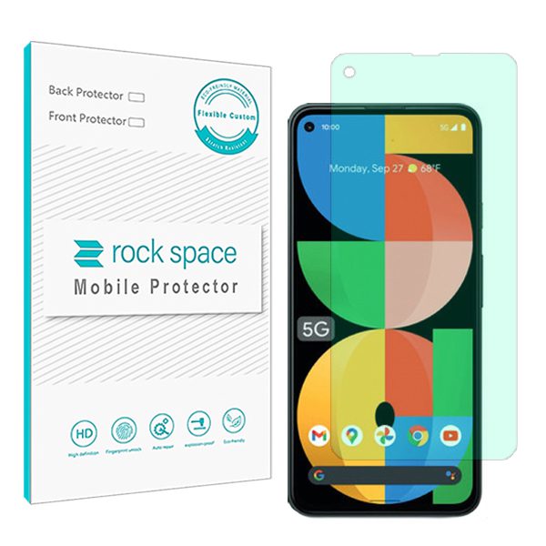 گلس گوگل Pixel 5a 5G مدل نانو هیدروژل گرین لایت برند راک اسپیس کد S