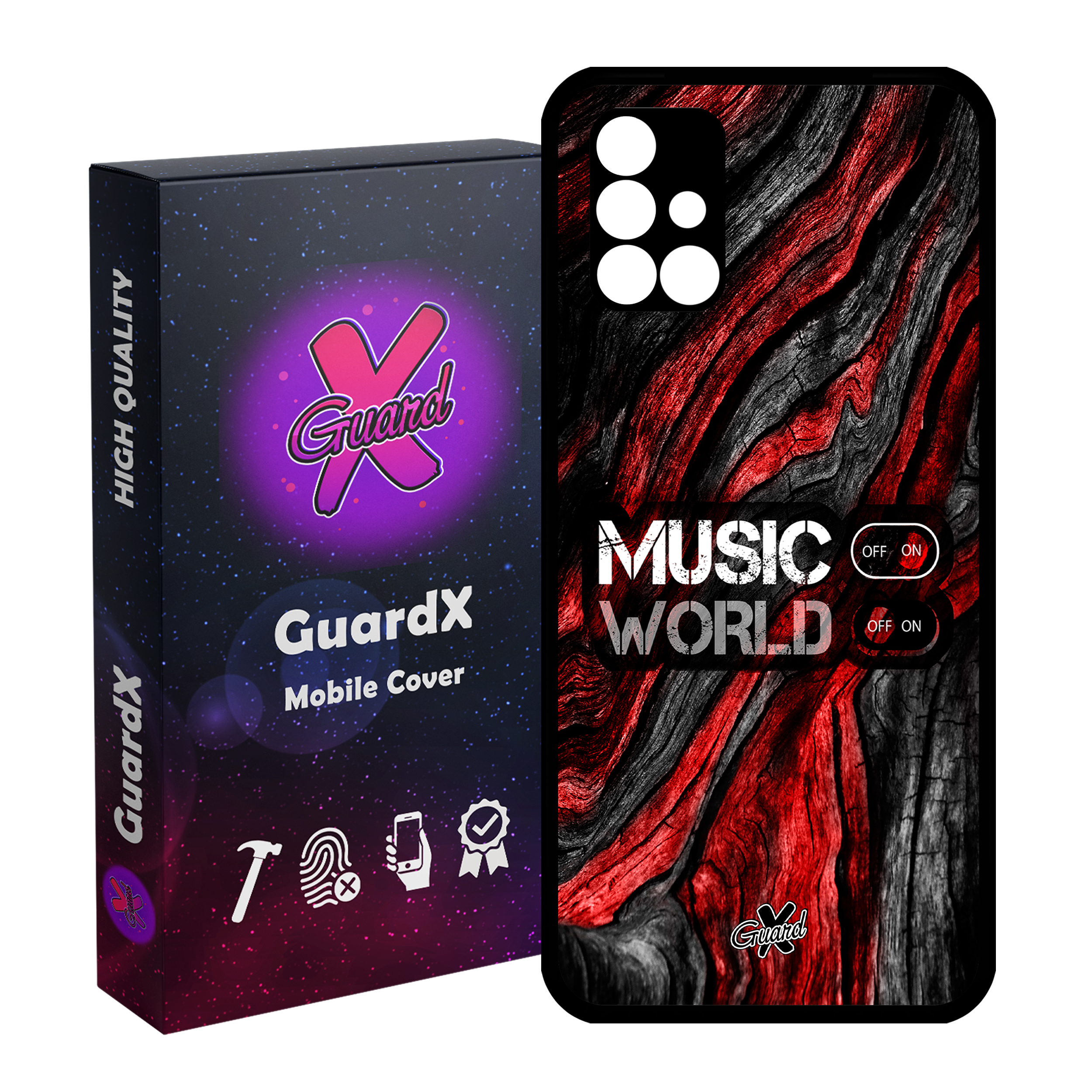 کاور گارد ایکس طرح Music مدل Glass10160 مناسب برای گوشی موبایل سامسونگ Galaxy A51 5G