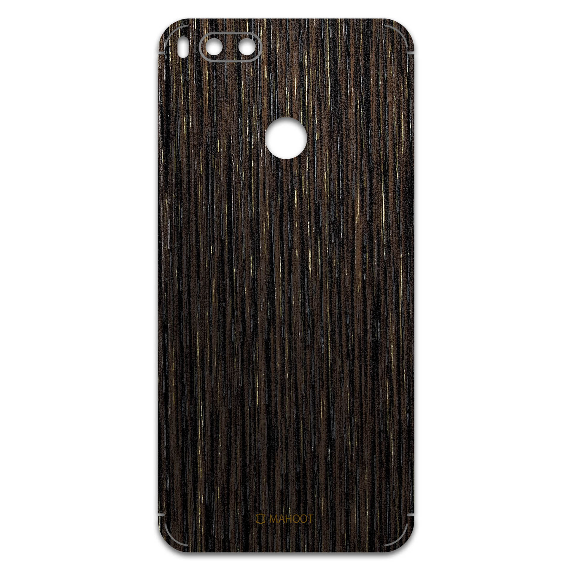 برچسب پوششی ماهوت مدل Dark-Gold-Stripes-Wood مناسب برای گوشی موبایل شیائومی Mi 5X