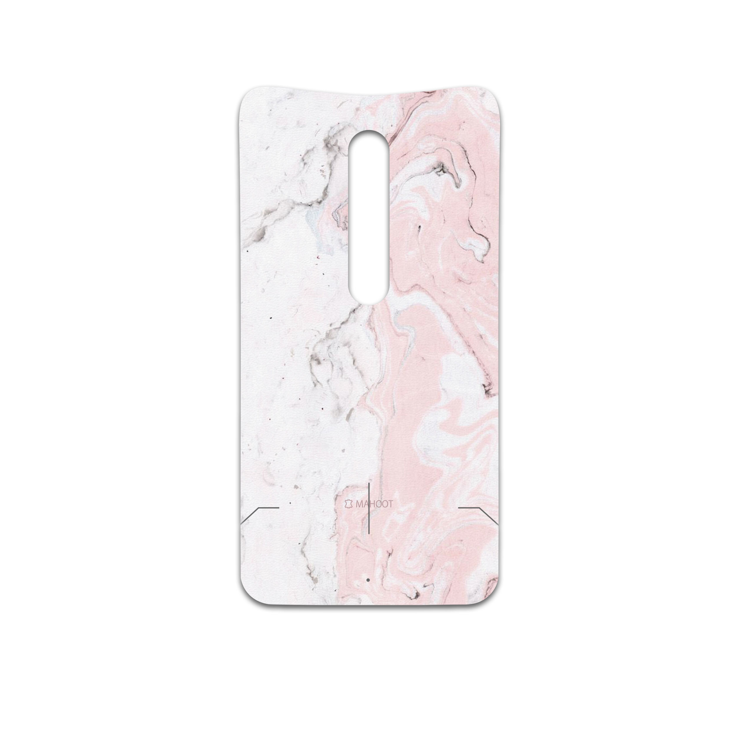 برچسب پوششی ماهوت مدل Blanco-Pink-Marble مناسب برای گوشی موبایل موتورولا Moto X Style