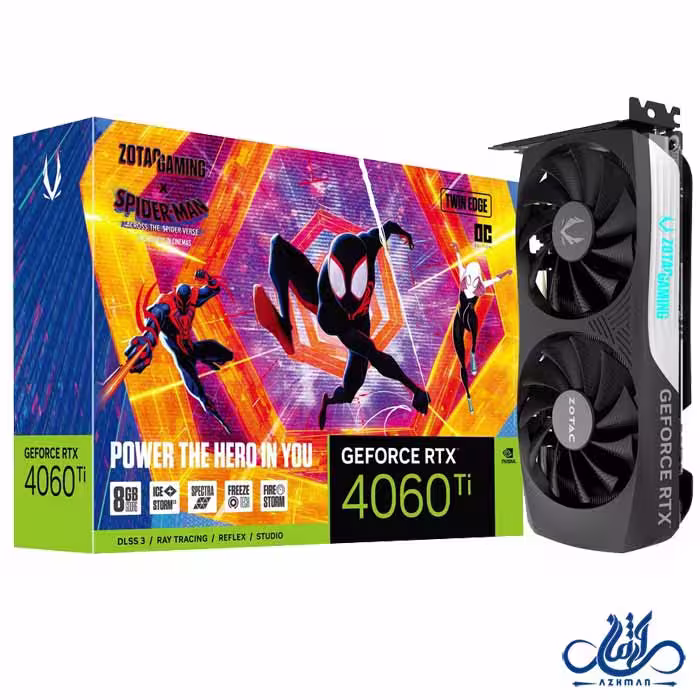 کارت گرافیک زوتک RTX 4060 Ti 8GB Twin Edge OC SPIDER-MAN