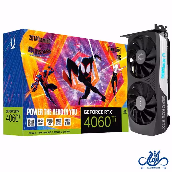 کارت گرافیک زوتک RTX 4060 Ti 8GB Twin Edge OC SPIDER-MAN