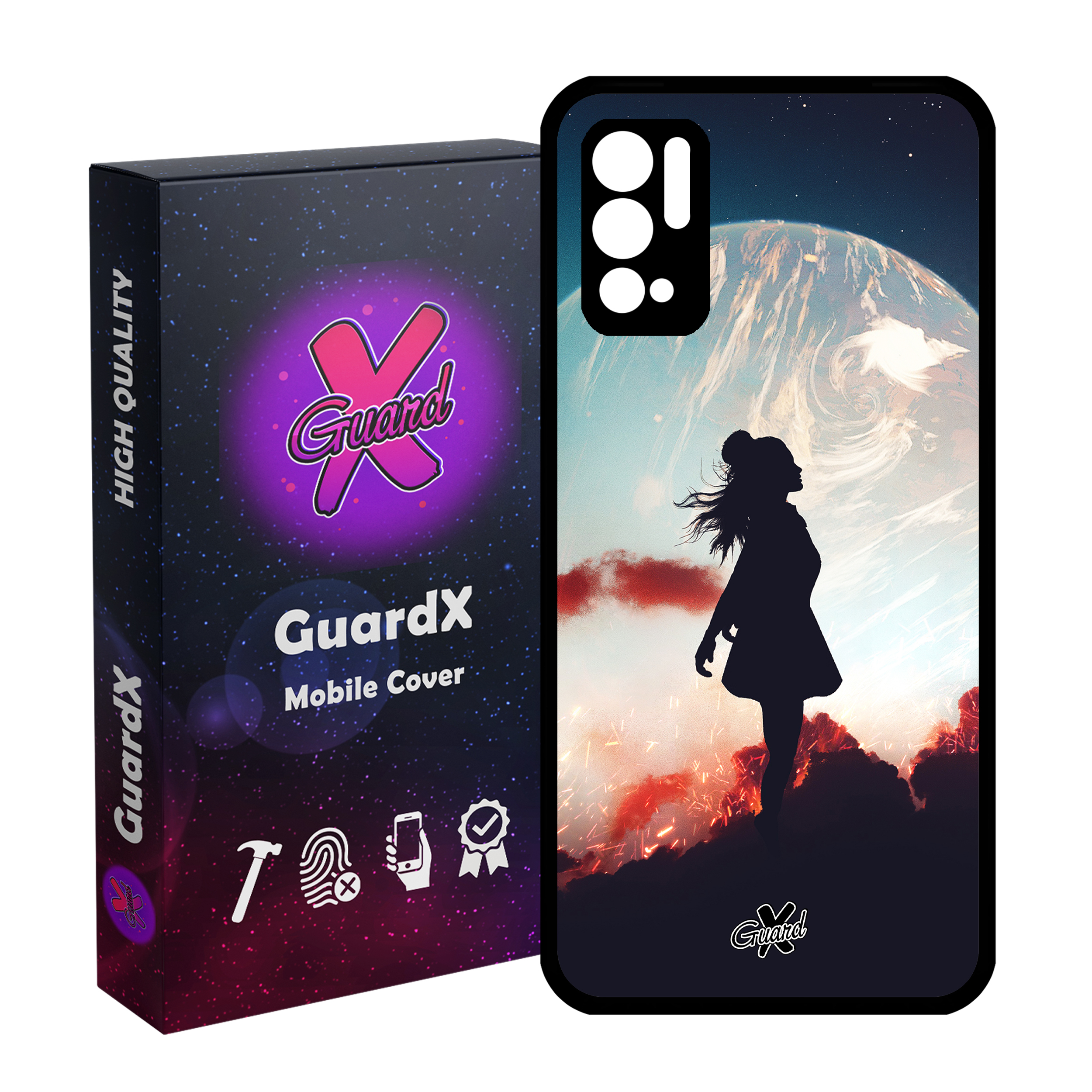 کاور گارد ایکس طرح دختر مدل Glass10195 مناسب برای گوشی موبایل شیائومی Redmi Note 10 5G / Poco M3 Pro