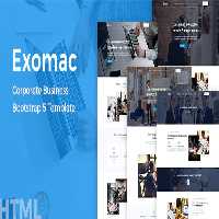 دانلود قالب Bootstrap 5 شرکتی Exomac