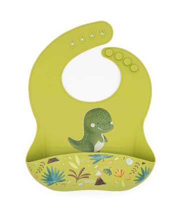 پیشبند سیلیکونی کودک ساسی طرح دایناسور SASSI