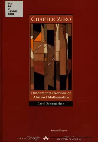 خرید و دانلود نسخه کامل کتاب Chapter Zero: Fundamental Notions of Abstract Mathematics