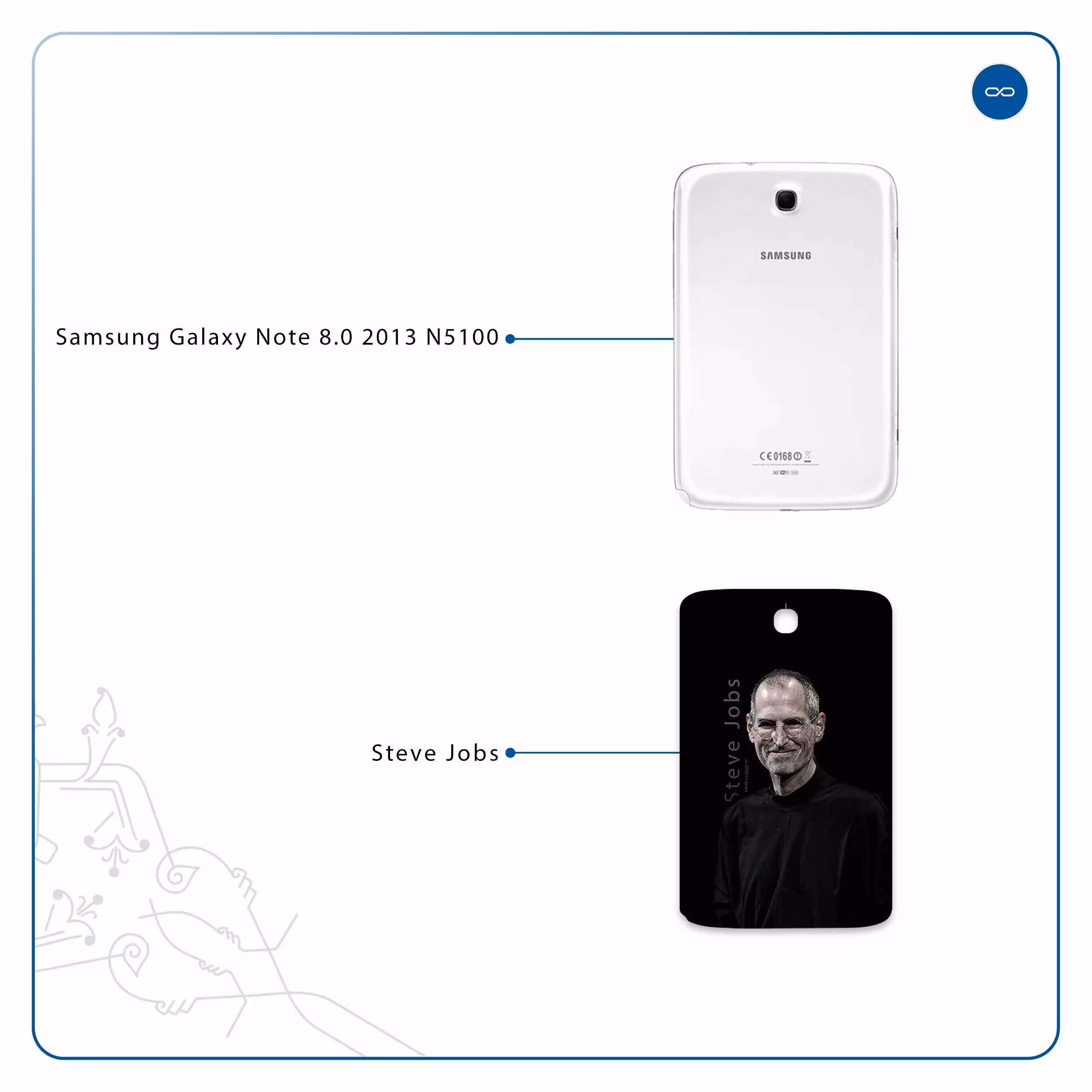 برچسب پوششی ماهوت مدل Steve Jobs مناسب برای تبلت سامسونگ Galaxy Note 8.0 2013 N5100