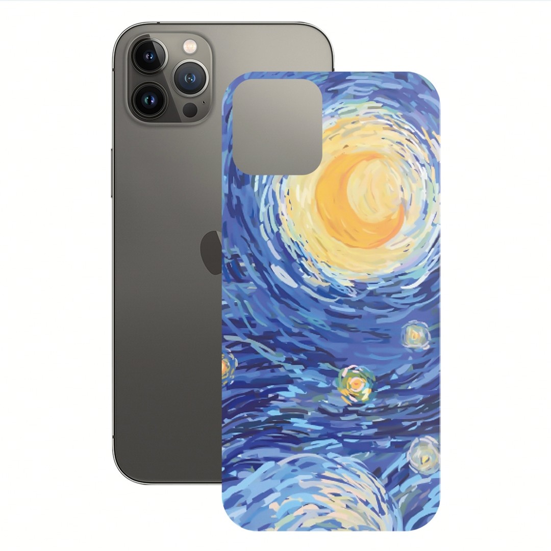 برچسب پوششی راک اسپیس طرح Starry Night مناسب برای گوشی موبایل آیفون مدل iPhone 12 Pro Max


